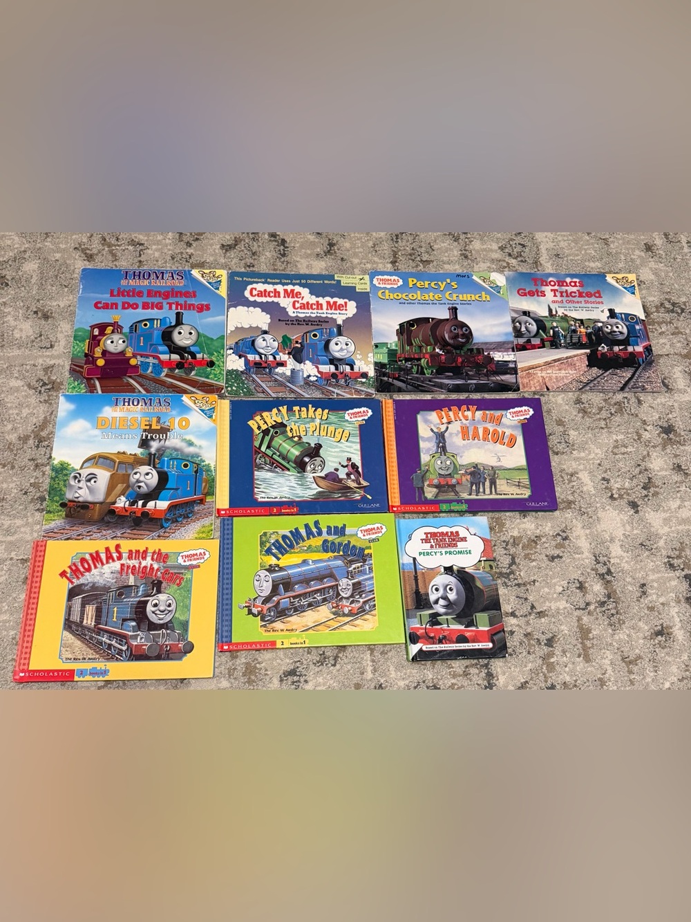 Thomas & Friends Board Book Lot - Green, Blue, Yellow Covers